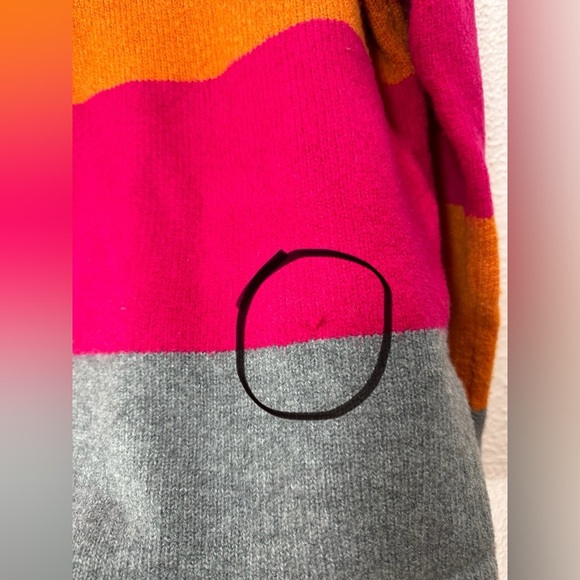 C&C California Wool Blend Multicolor Knit Turtleneck Pullover Sweater Women’s M - Picture 4 of 12